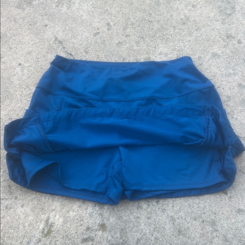 Lucky In Love Teal Blue Mesh Side pocket Tennis Pickleball Skort Women's Size S - Picture 3 of 6